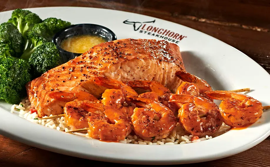 LongHorn Salmon with 8 ct. Redrock Grilled Shrimp