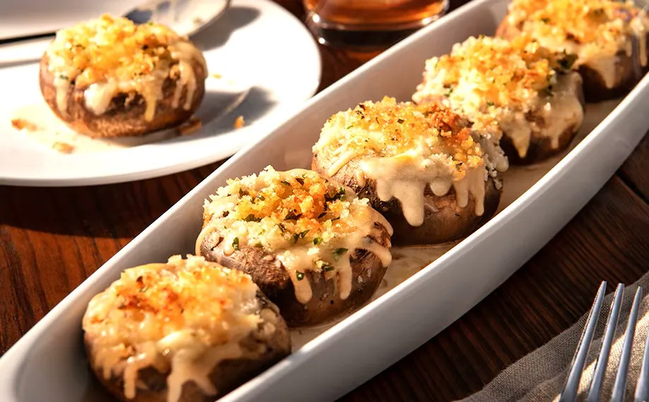 White Cheddar Stuffed Mushrooms